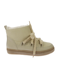 Beżowe skórzane cieplutkie śniegowce